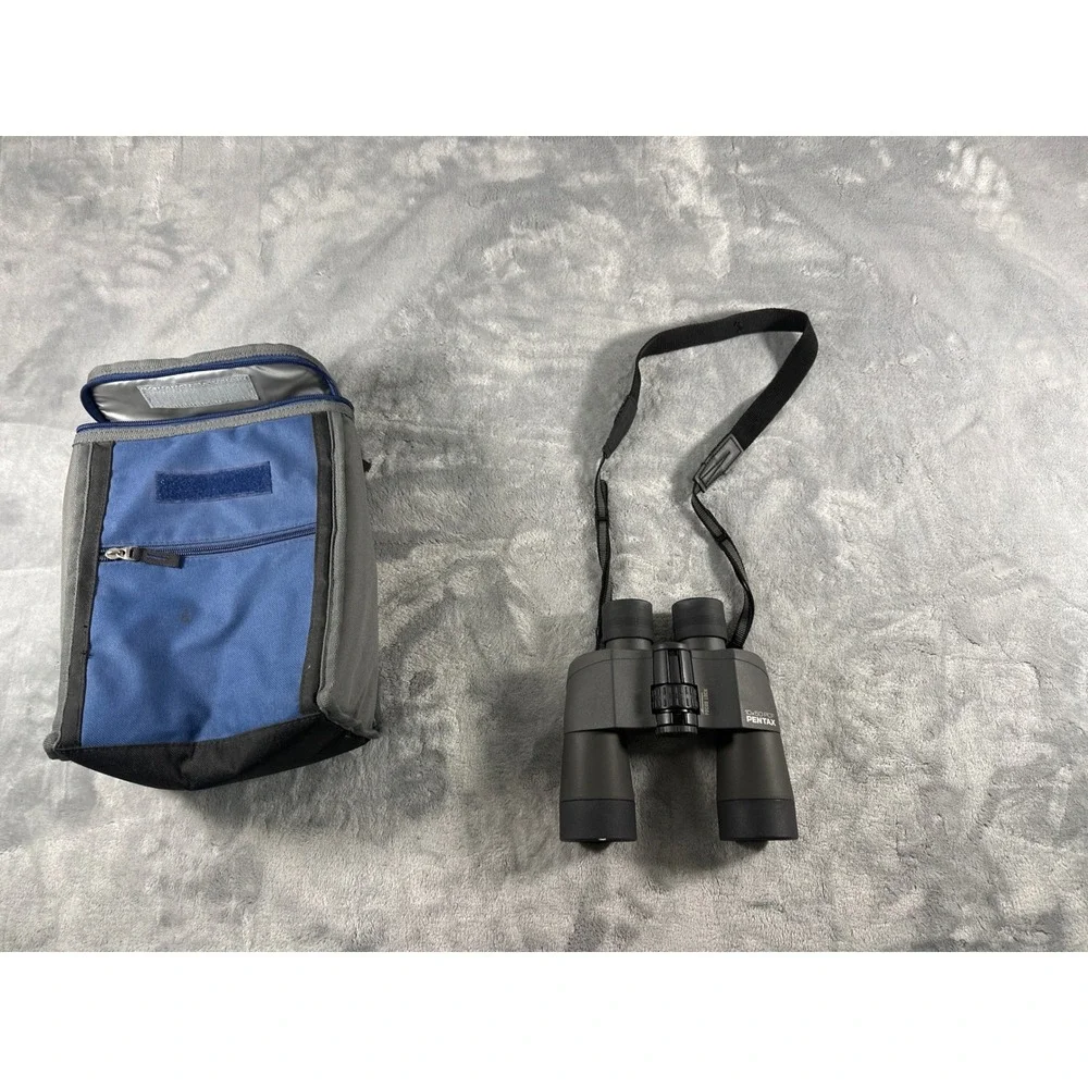 Pentax 10x50 PCF Binoculars with Focus Lock and Carrying Case Black